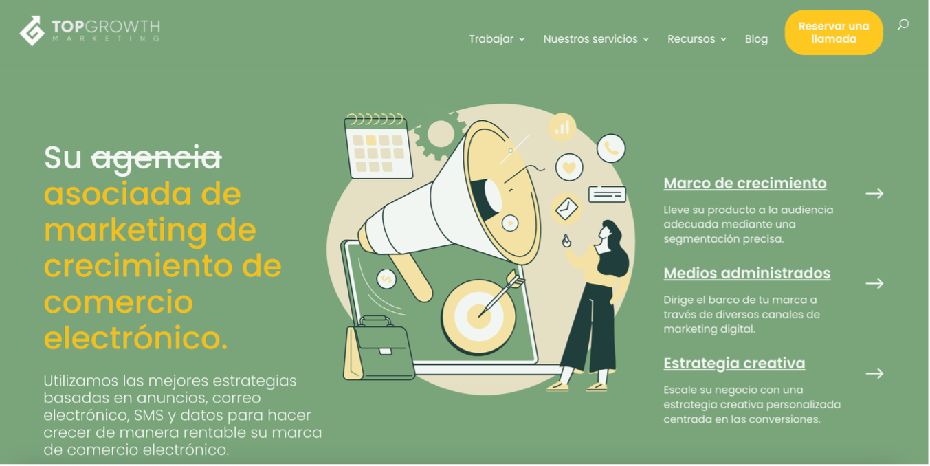 top growth homepage